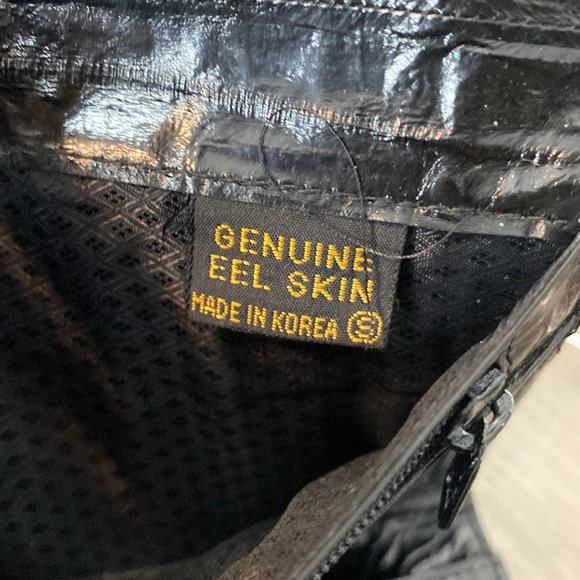 Vintage Eel Leather Black Clutch Wallet - Picture 3 of 5